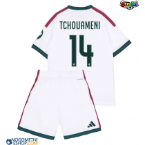 Otroški Nogometni dresi Real Madrid Aurelien Tchouameni #14 Domači 2026-27 Kratek Rokav (+ Kratke hlače)